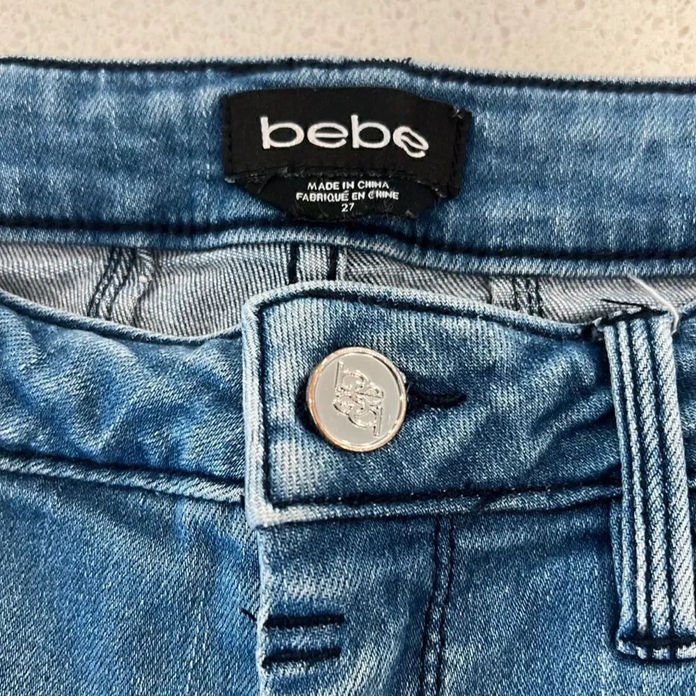 Bebe Distressed Denim Shorts - Picture 2 of 5